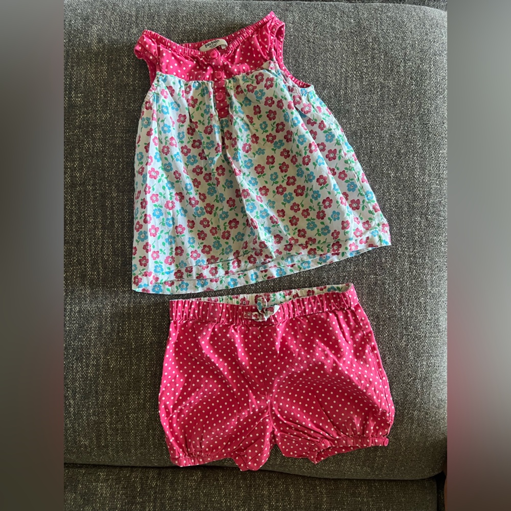Baby Boden Pink and Blue Floral Matching Set